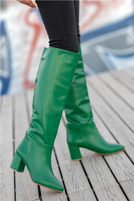 Botas de Salto Feminino - Verdes #361527
