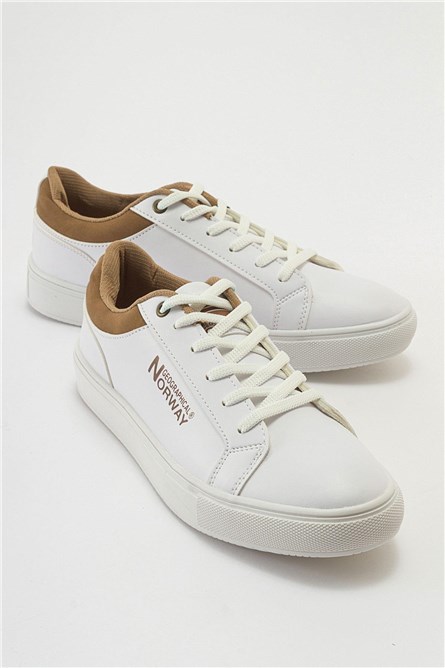 Muške sportske cipele - bijele s tabom #402249