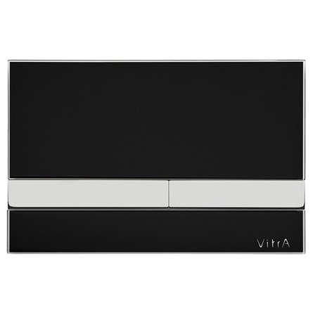 Panel sterowania ze szkła VitrA Select z chromowanymi przyciskami - czarny #340616