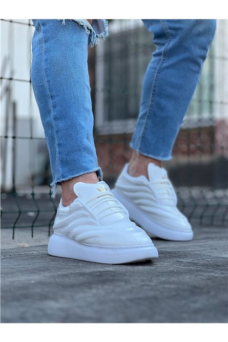 Męskie buty   WG094 - białe #385370