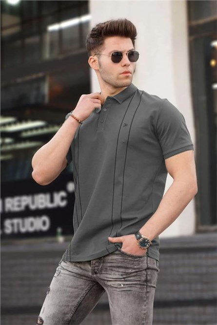 Men's 5822 Collar T-Shirt - Smoke Gray #395276
