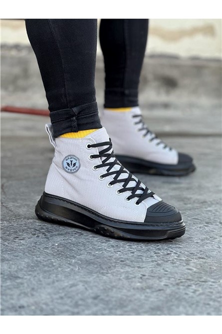 Sapatos casuais masculinos Wagoon com cadarço WG017 - cinza #367862