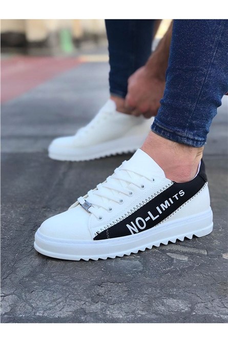 Calçados Casuais Masculinos WG027 - Branco com Marrom #317118