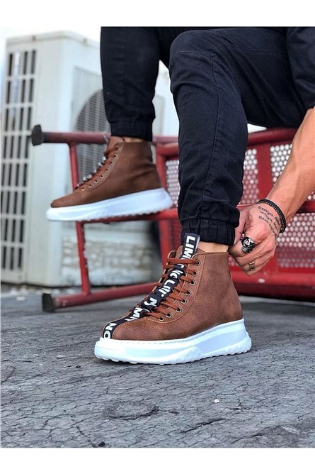 Botas casuais masculinas com cordões WG03 - Taba #362651