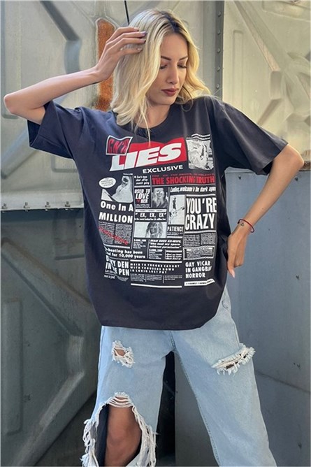 Camiseta Feminina MG1506 - Antracite #331824