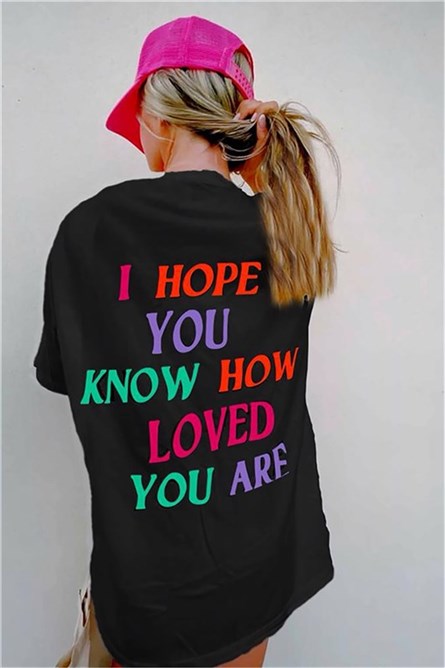 Tricou supradimensionat pentru femei - negru #329687