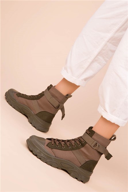 Botas Femininas - Cáqui 988075 #271930