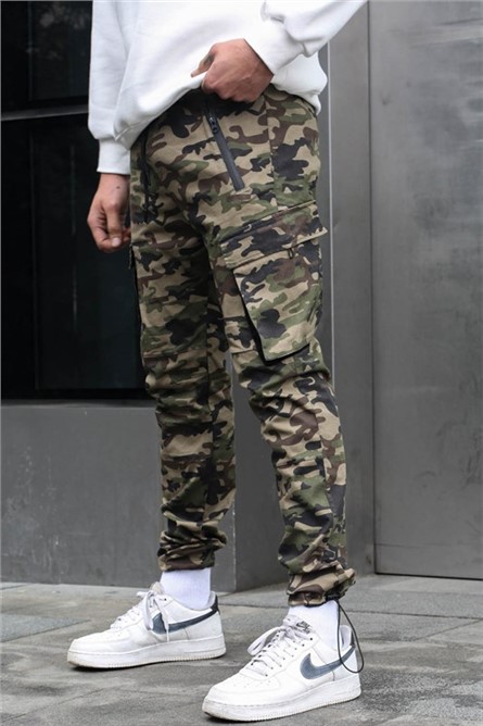 Calça Cargo Masculina 5791 - Camuflada Verde #367198