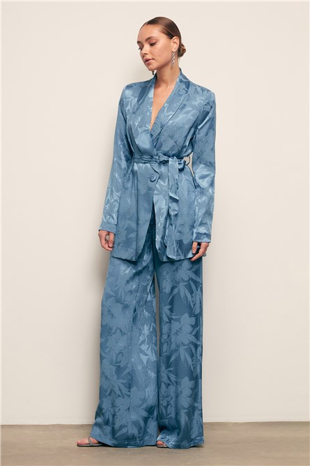 Calça Feminina de Perna Larga - Índigo #407861