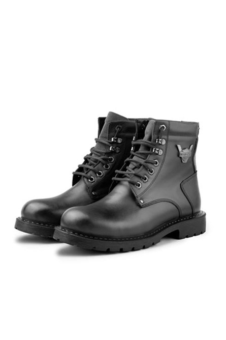 Botas masculinas de couro genuíno Ducavelli - pretas #363754