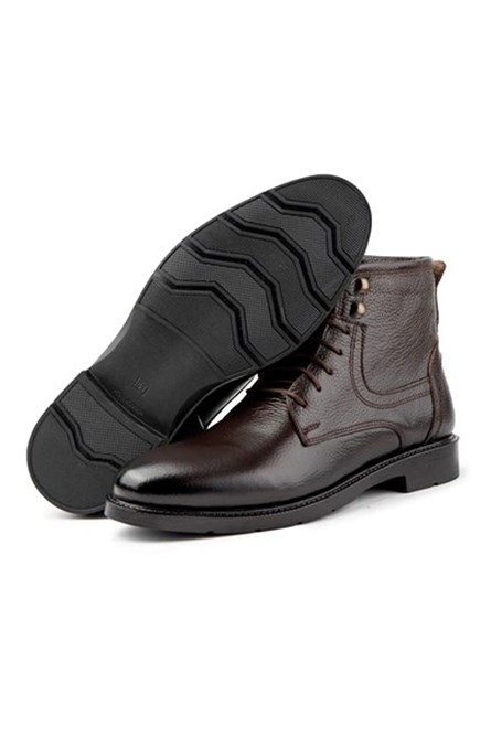 Sapatos casuais masculinos de couro genuíno Ducavelli - Marrom Escuro #363788