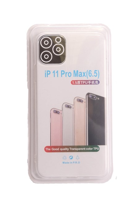 Parte traseira de silicone para iPhone 11 Pro Max Incolor 734275