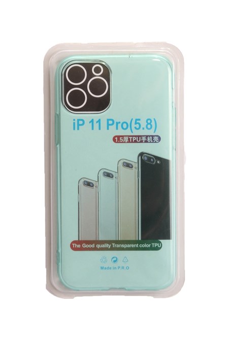 Parte traseira de silicone para iPhone 11 Pro Turquesa 734271