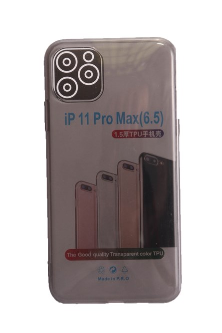 Parte traseira de silicone para iPhone 11 Pro Max Preto 734274
