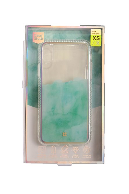Parte traseira de silicone para iPhone XS-X verde 734278
