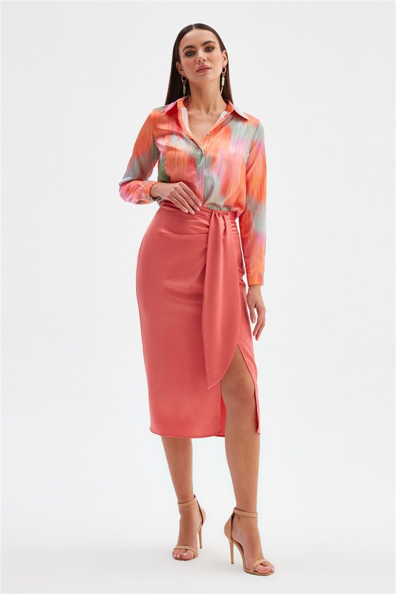 Women's Satin Spruce Skirt - Powder Color #367583