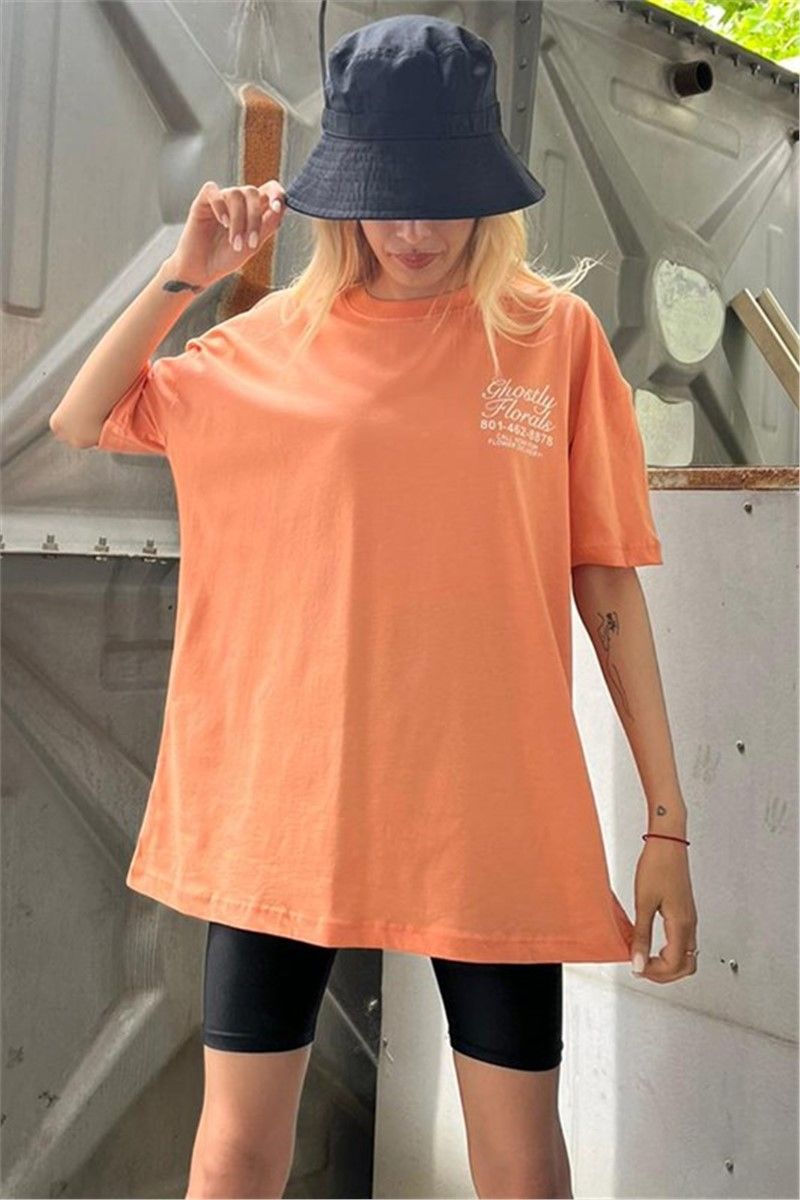 Women's Oversize T-Shirt MG1513 - Orange #333063