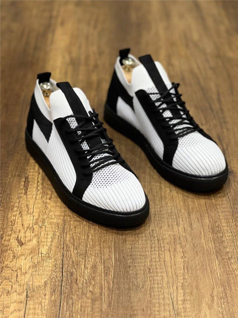Muške tekstilne cipele KB-112 - crna s bijelom #402268