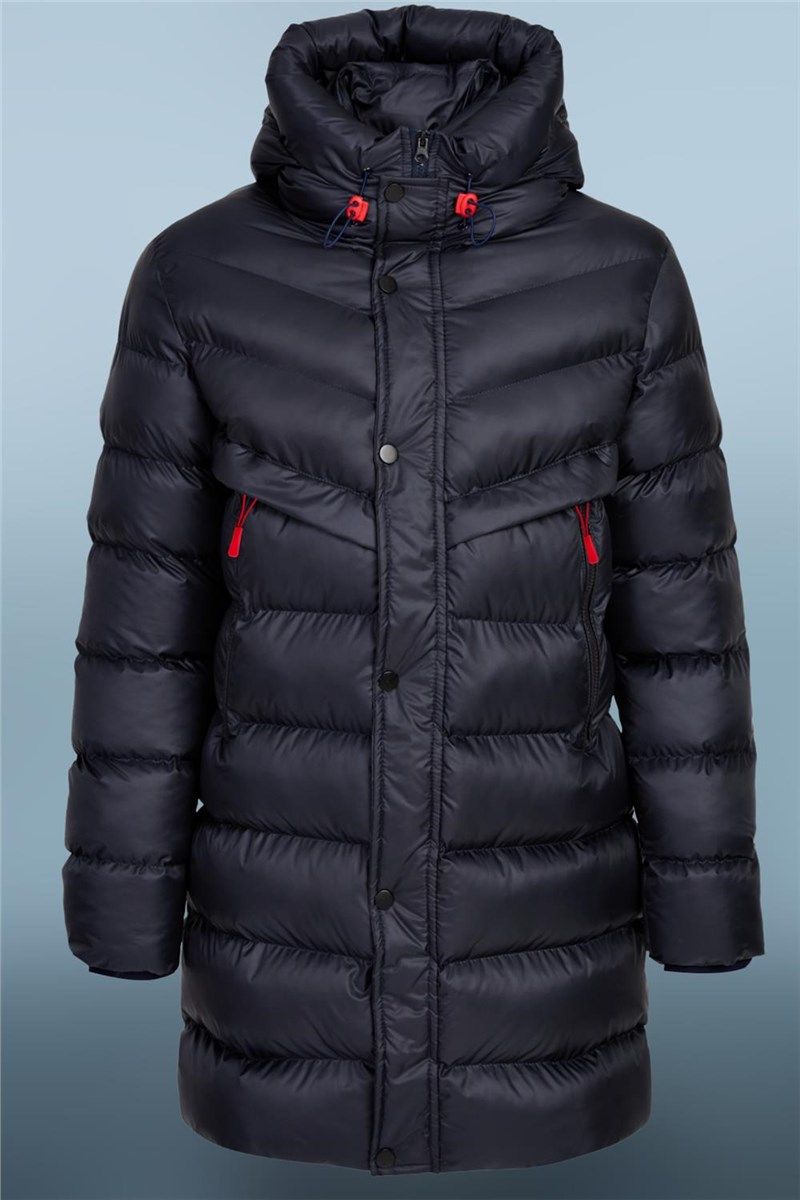 Muška vodootporna i vjetrootporna jakna s kapuljačom DU - tamnoplava #408722