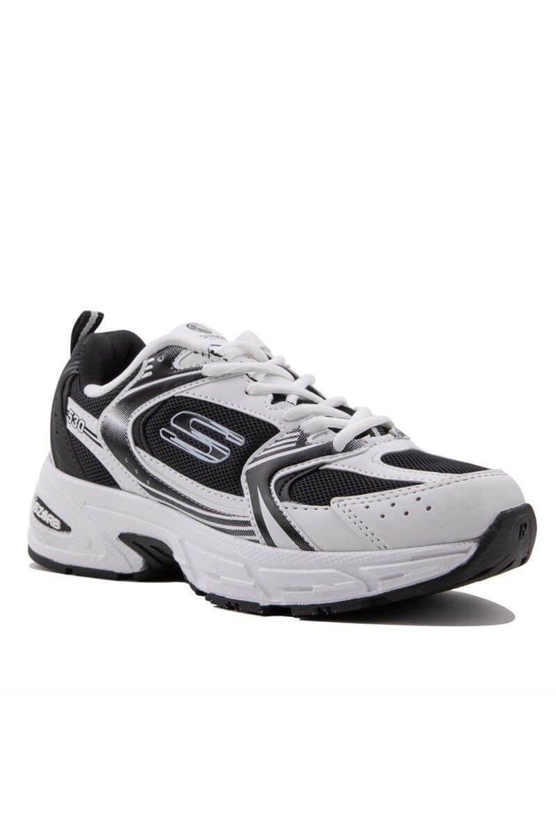 Unisex sports shoes - White and Black #333388
