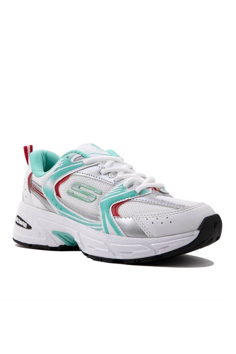Unisex sportske cipele - bijele sa zelenom # 333393