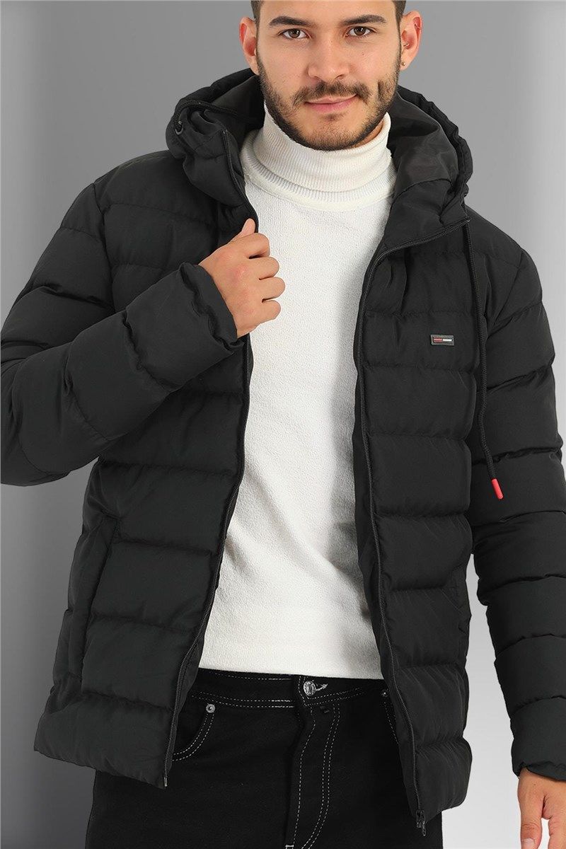 Muška vodootporna jakna s kapuljačom GFP-200 - crna #412151