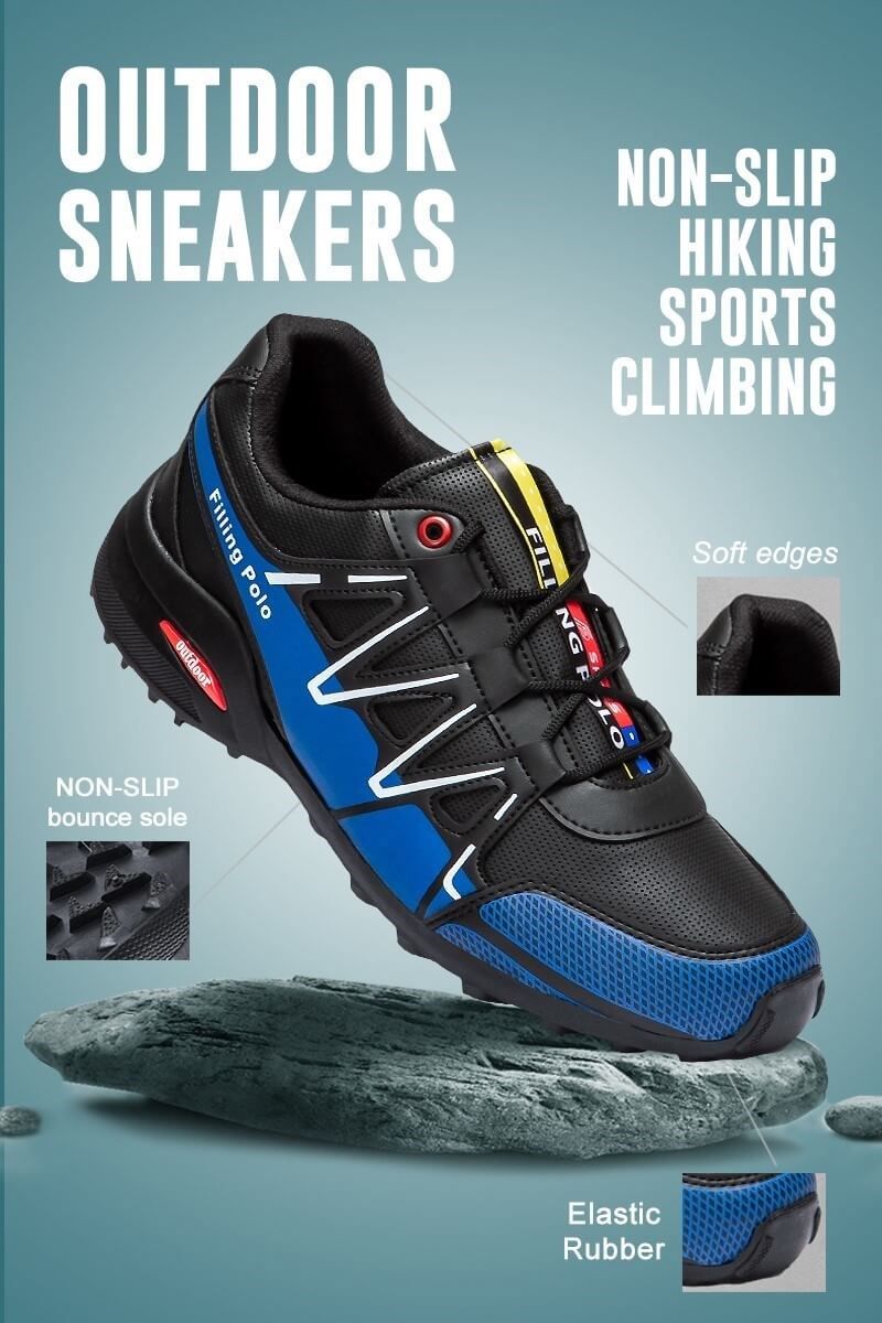Men's Hiking Shoes - Black, Blue #988141