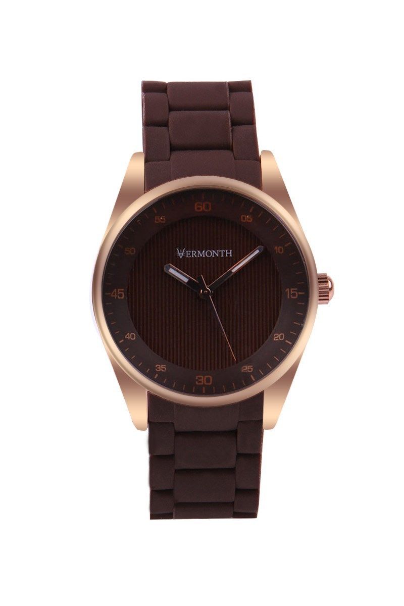 Vermonth Men's Watch - Gold, Brown #Vr913-rbrw