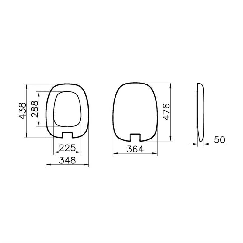 Euromart VitrA Duroplast Toilet Lid with Metal Hinges White 345120
