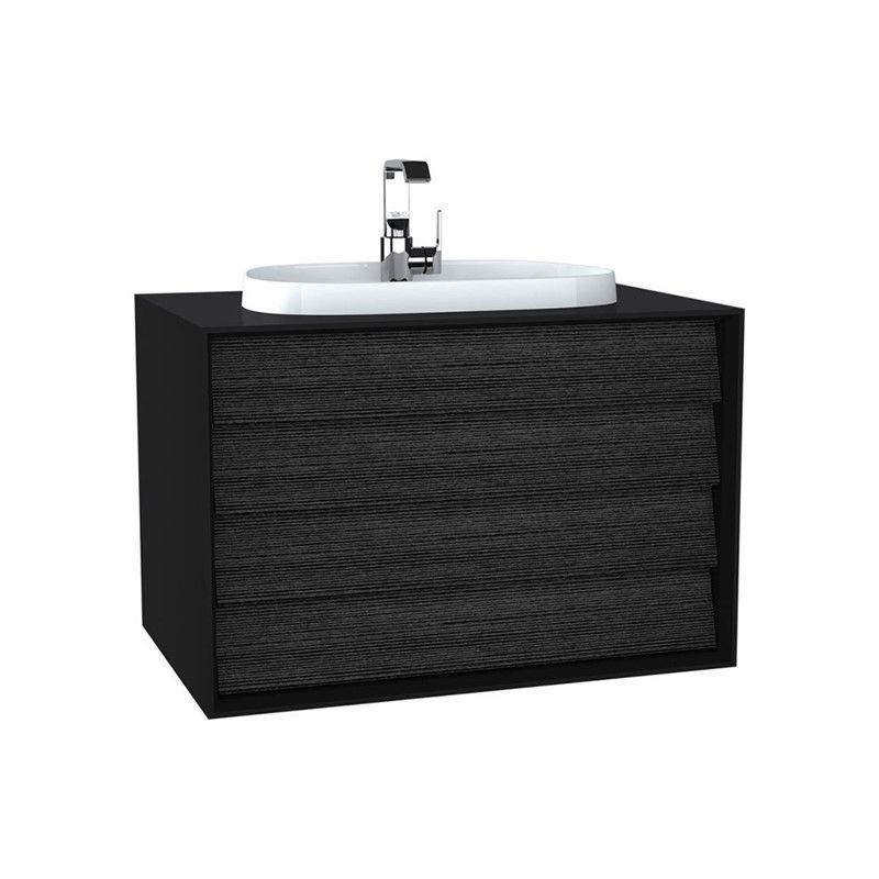 VitrA Frame Bathroom Base Cabinet 80 cm - Black Oak #338852