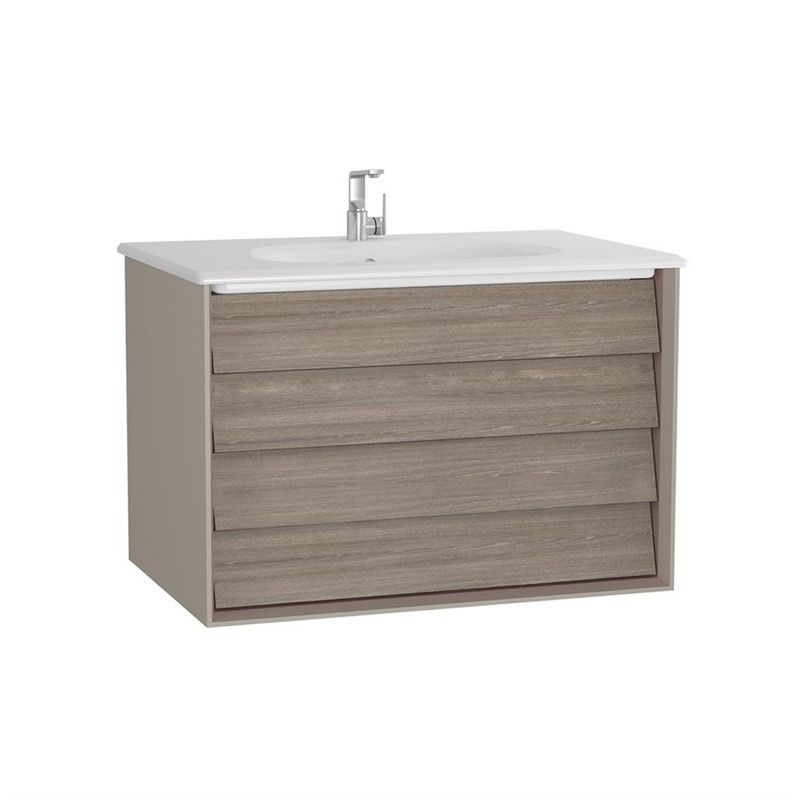 VitrA Frame Bathroom Cabinet 80 cm - Mocha Oak #338840