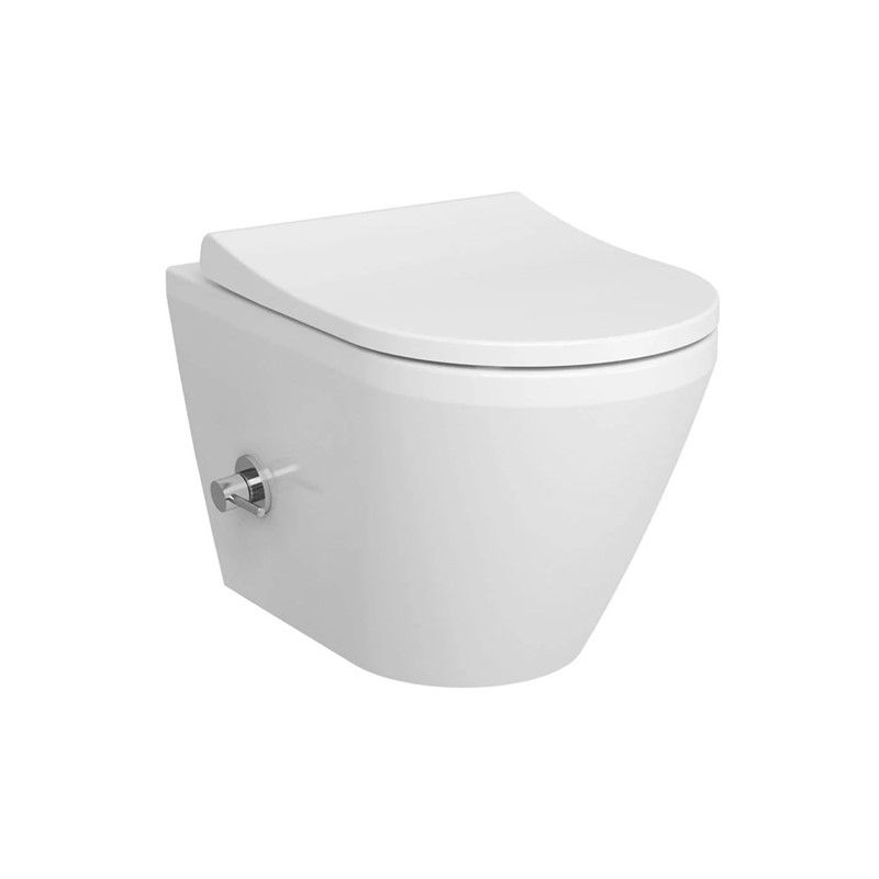 VitrA Integra Rim-ex Wall Hung WC with Integrated Bidet Faucet 54cm -  #351911