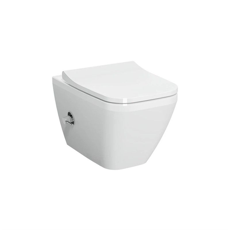 VitrA Integra Square Wall Mounted Toilet with Built-in Faucet 54cm - White #351905