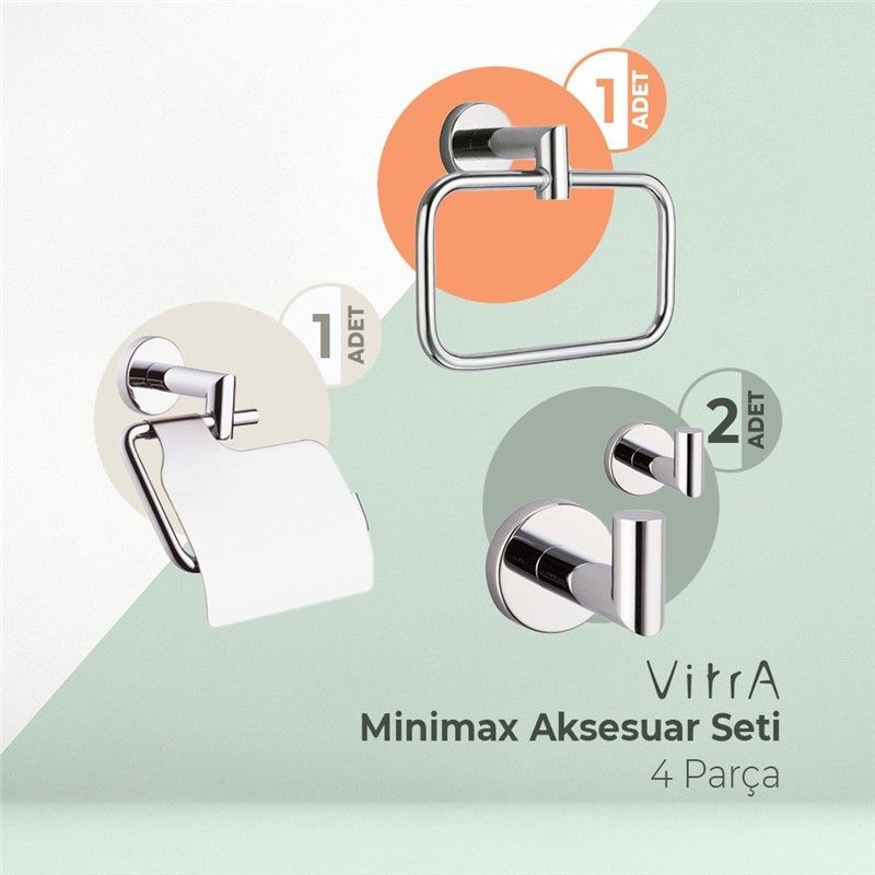 VitrA Minimax 4-piece accessory set - Chrome #342499