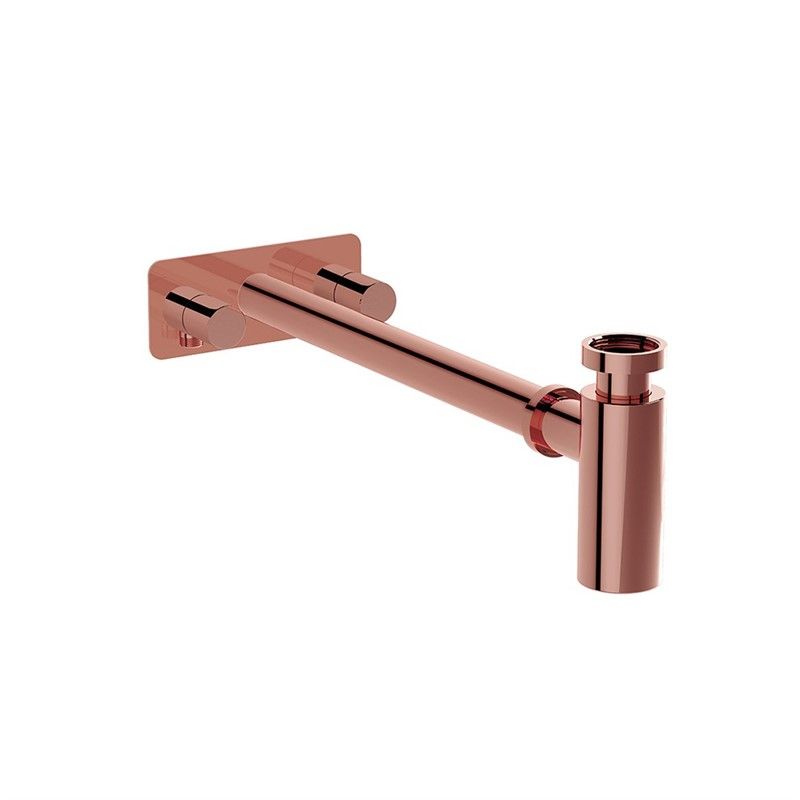 VitrA Origin Sink Siphon Set With Symmetrical Rosette - Copper #340717