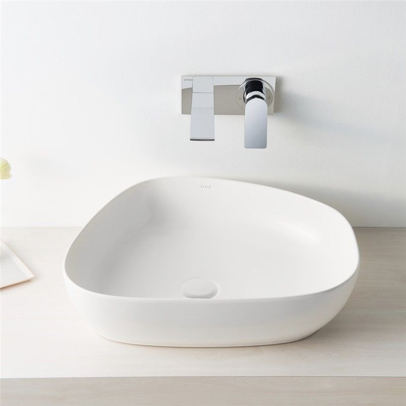 VitrA Outline Asymmetric Washbasin 56cm - White #337403