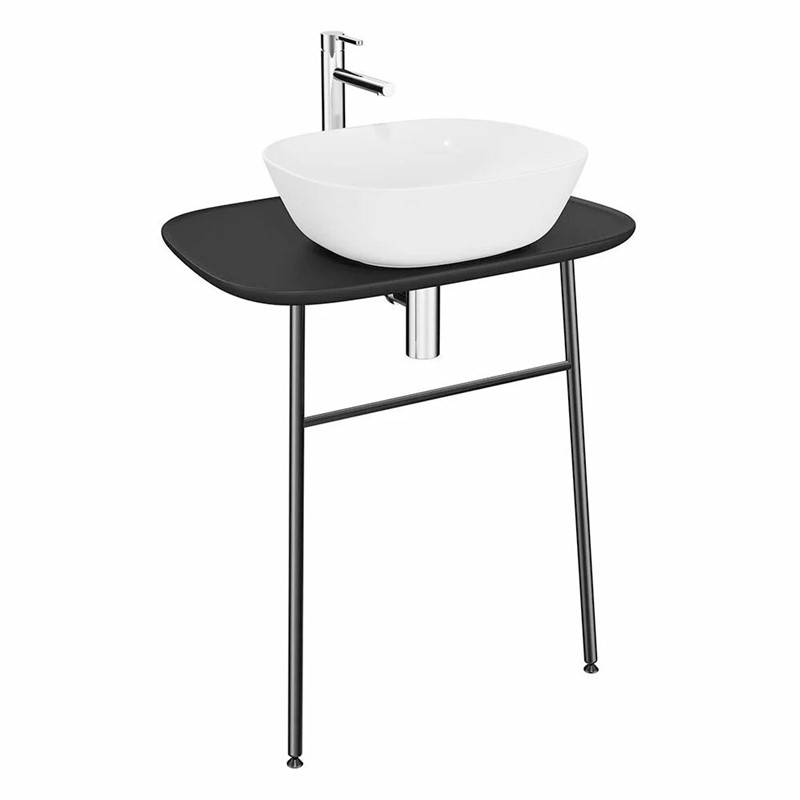 Euromart VitrA Plural Countertop Sink with Metal Legs 70cm Matte