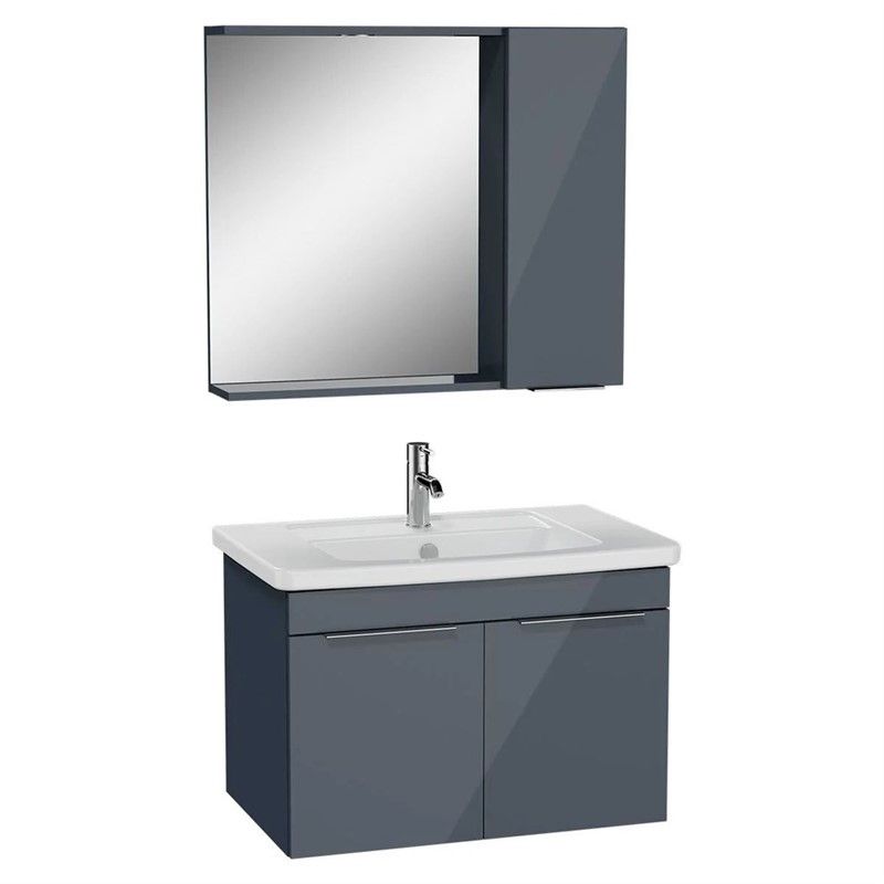 VitrA Quadrum Bathroom Cabinet 80cm - Anthracite #345041