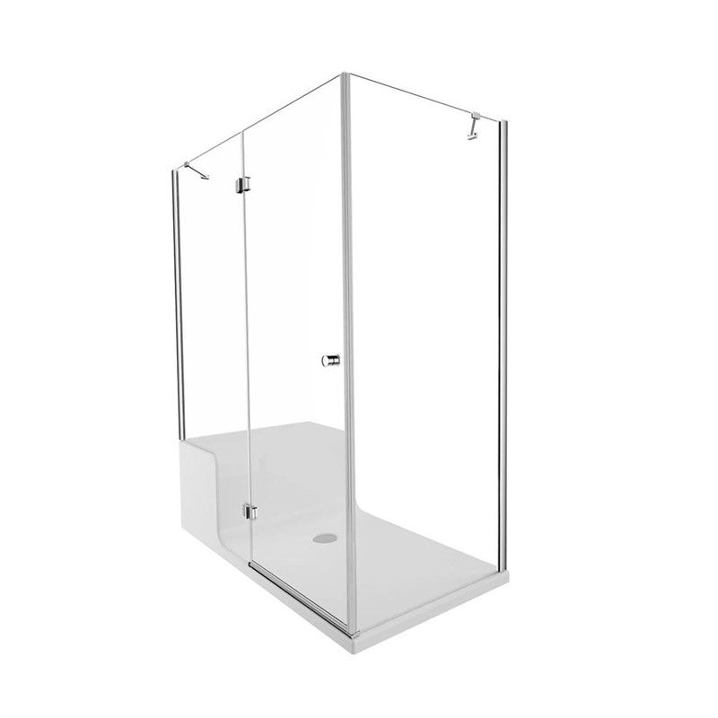VitrA Roomy Neo Wall mounted left compact shower 150x80cm - White #352274