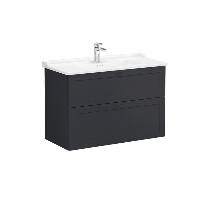 VitrA Root Classic Base cabinet with sink 100 cm - Matte Graphite #354006
