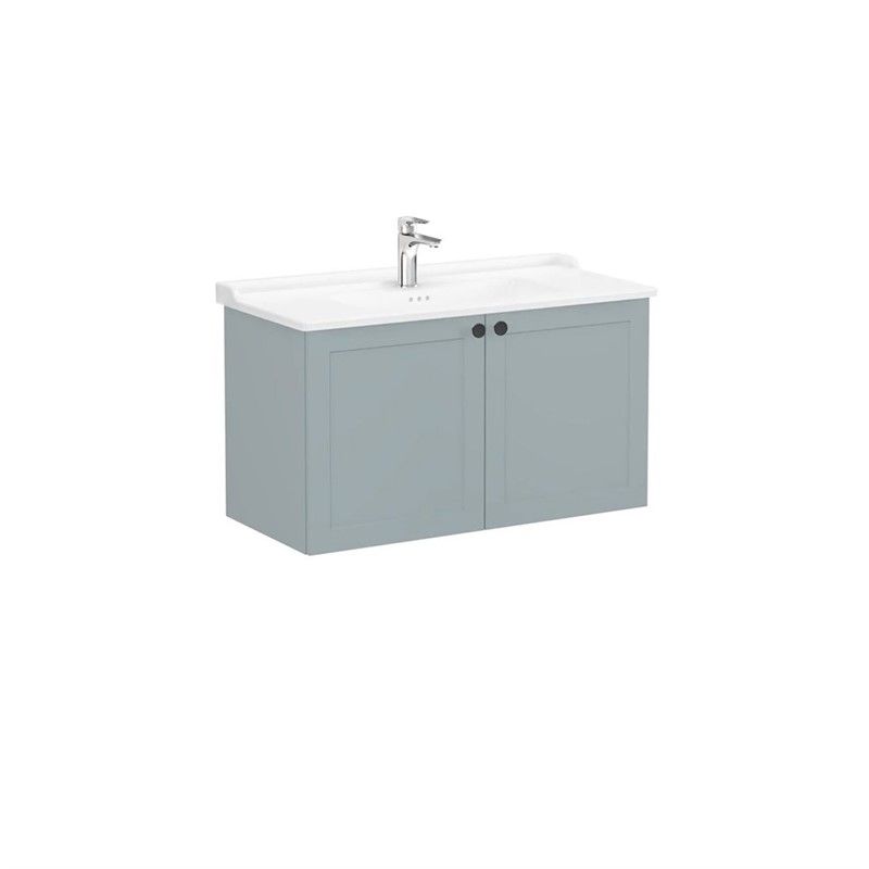 VitrA Root Classic Base cabinet with sink 100 cm - Matte Green #353858
