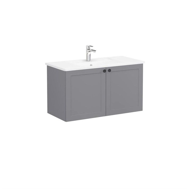 VitrA Root Classic Base cabinet with sink 100 cm - Matt gray #353843