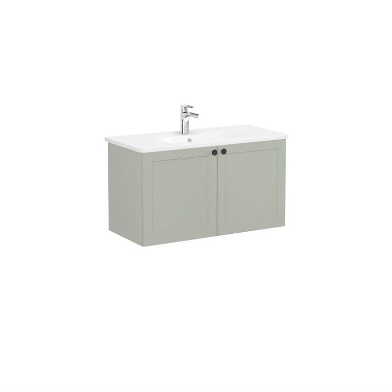 VitrA Root Classic Base Cabinet with Sink 100cm - Green Matt #353854