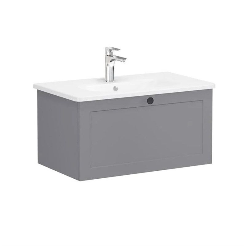 VitrA Root Classic Base cabinet with sink 80 cm - Matt gray #353913