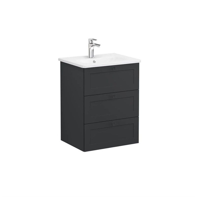 VitrA Root Classic Base cabinet with sink 60 cm - Matte Graphite #354020