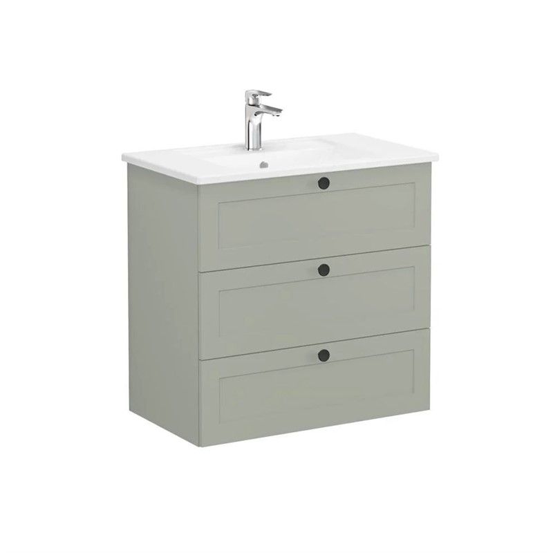 VitrA Root Classic Base cabinet with sink 80 cm - Matte green #354036