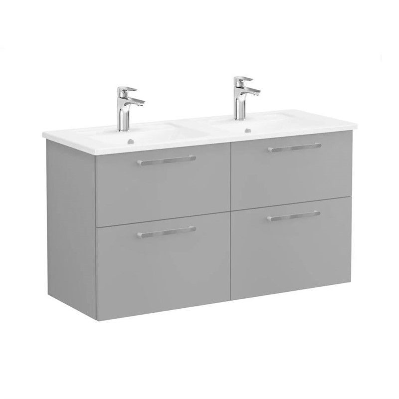 Vitra Root Double cabinet with 2 sinks 120 cm - Matt gray #355039