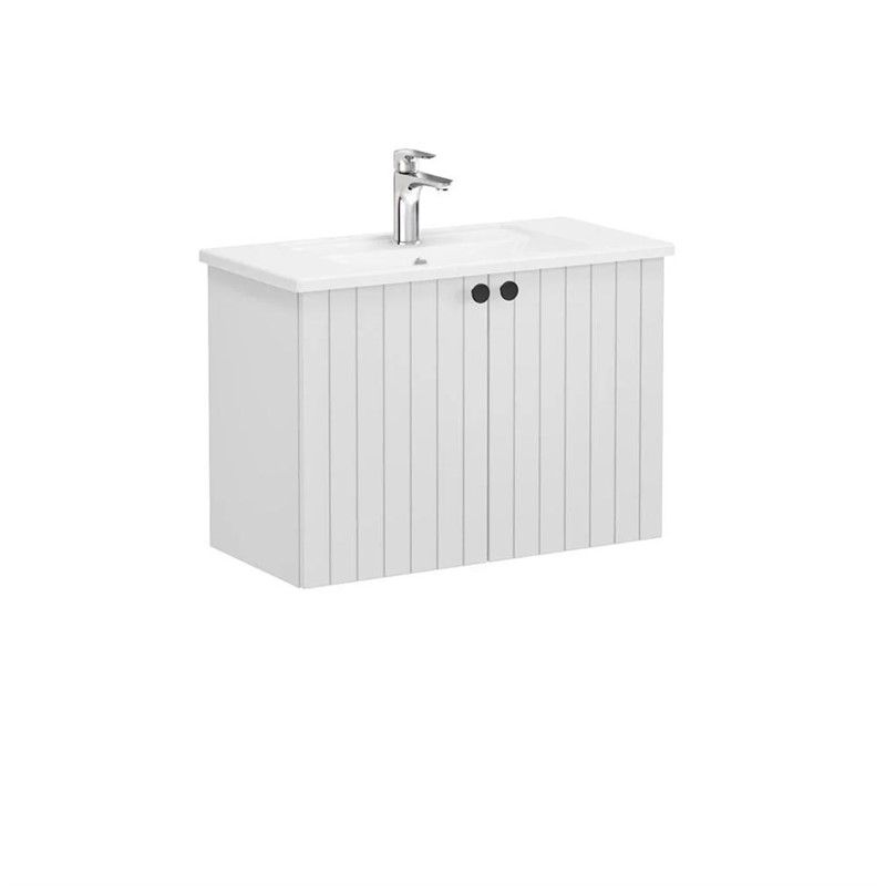 Vitra Root Cabinet with sink 80 cm - Light gray matt #354175