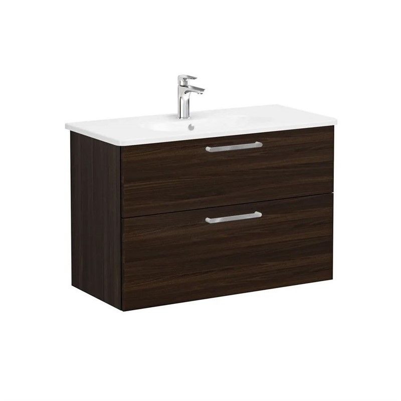 Vitra Root Base cabinet with sink and two drawers 100cm - Walnut #354963