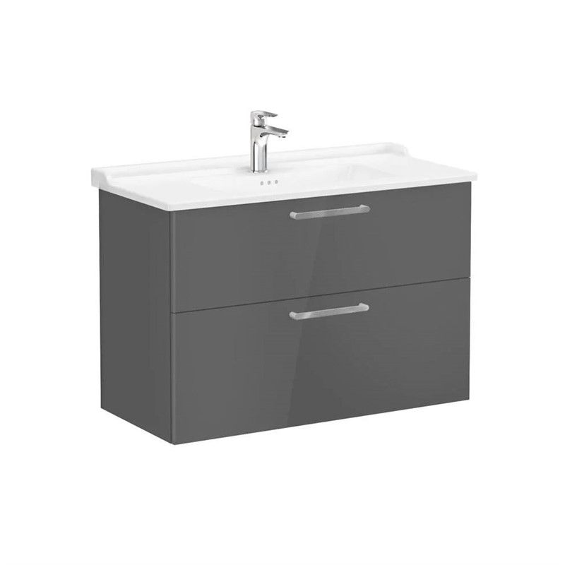 Vitra Root Base cabinet with sink 100 cm - Anthracite #354967